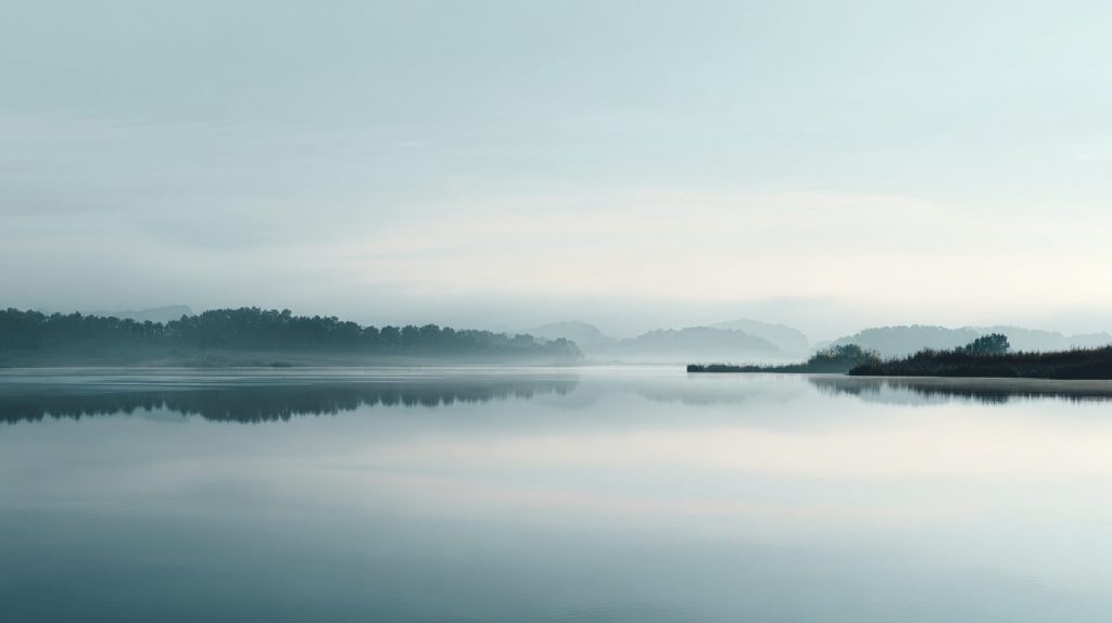 Soft sage gradient evoking a calm distant horizon